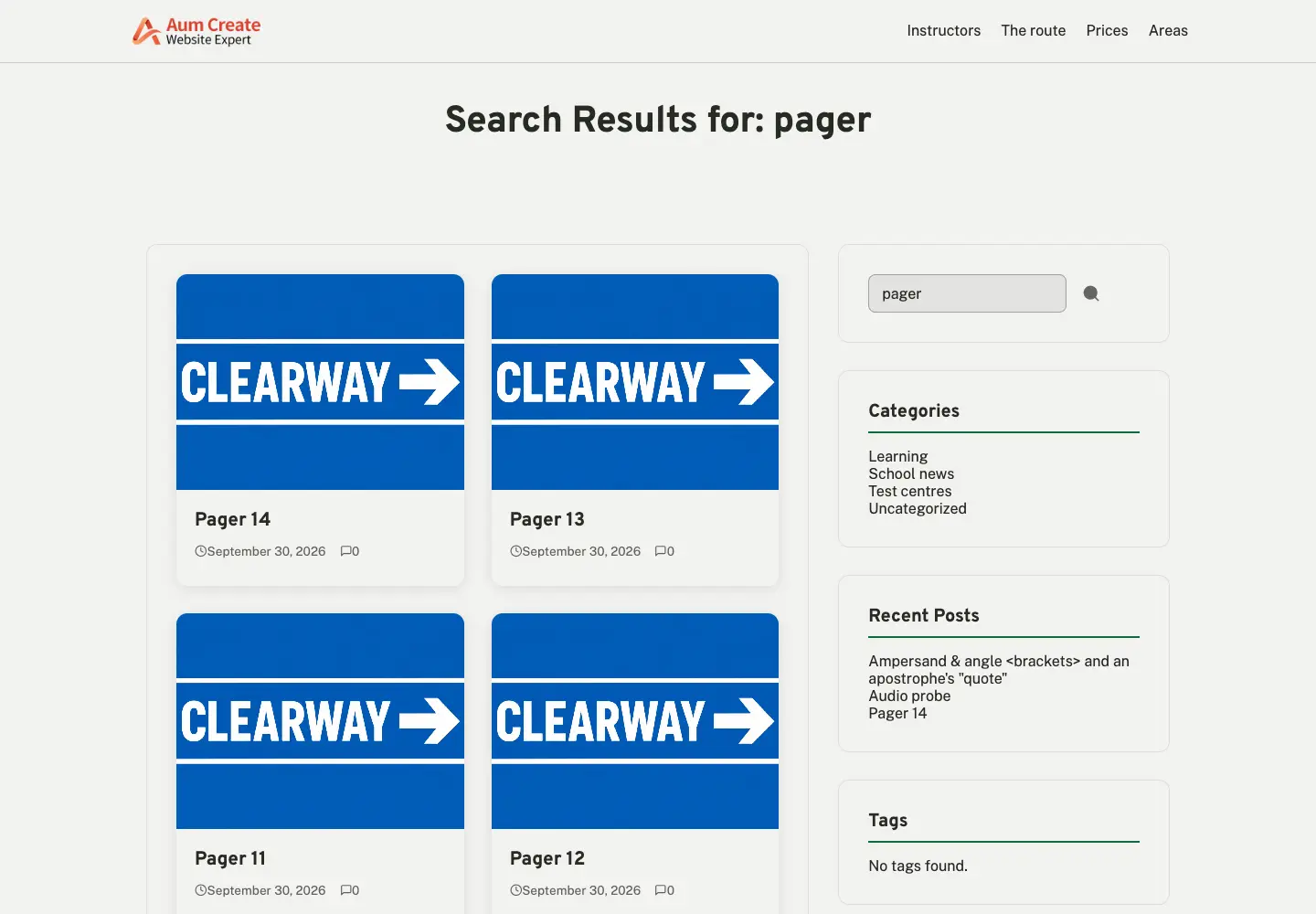 Search results