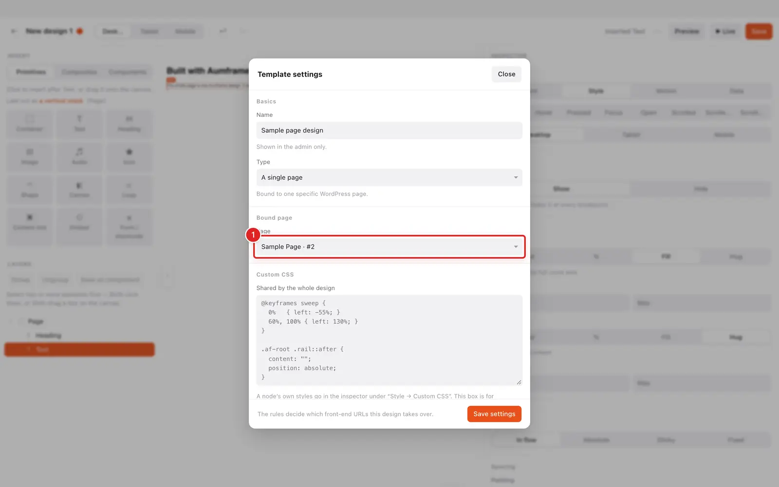 Choosing the bound page