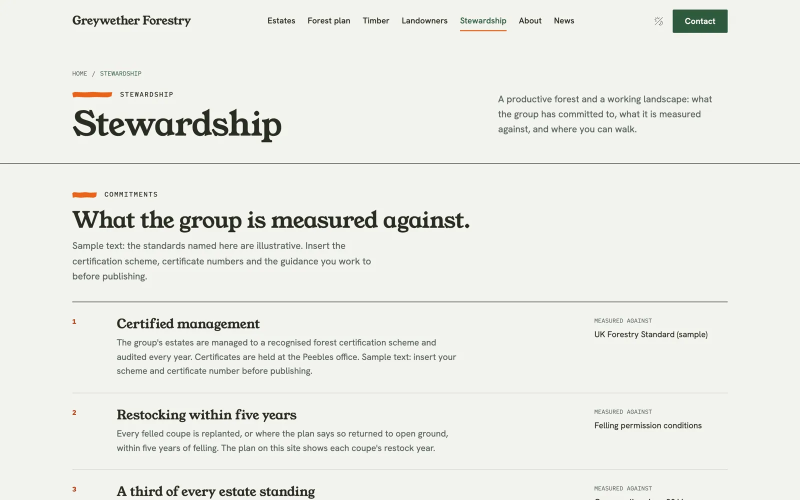 Greywether — Stewardship