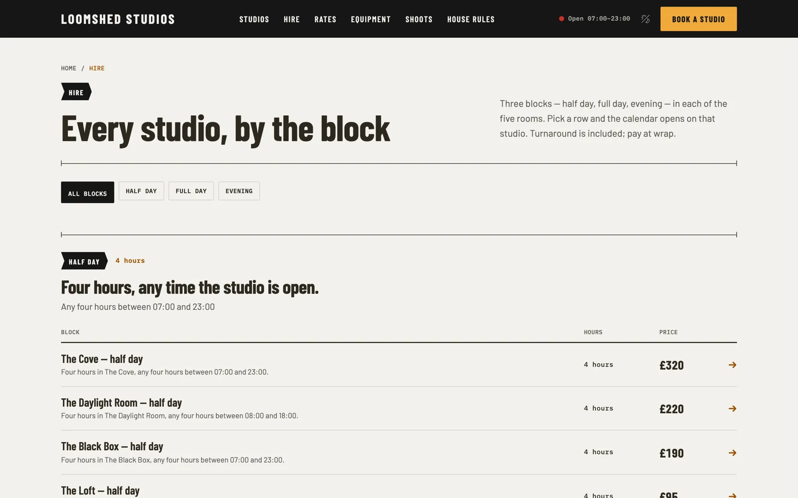 Loomshed — What you can hire