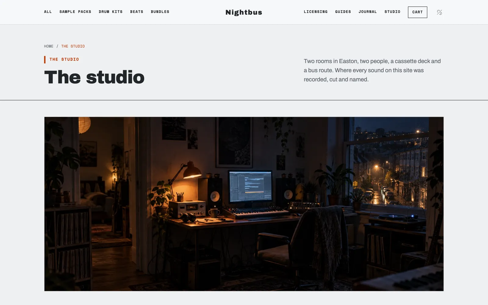 Nightbus — The studio