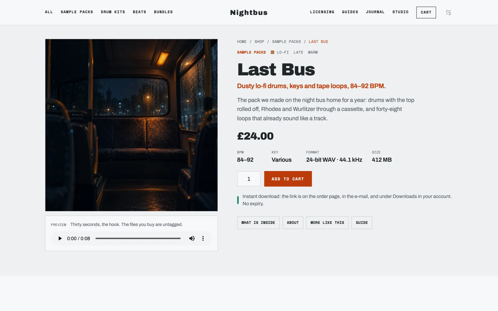 Nightbus — Product detail