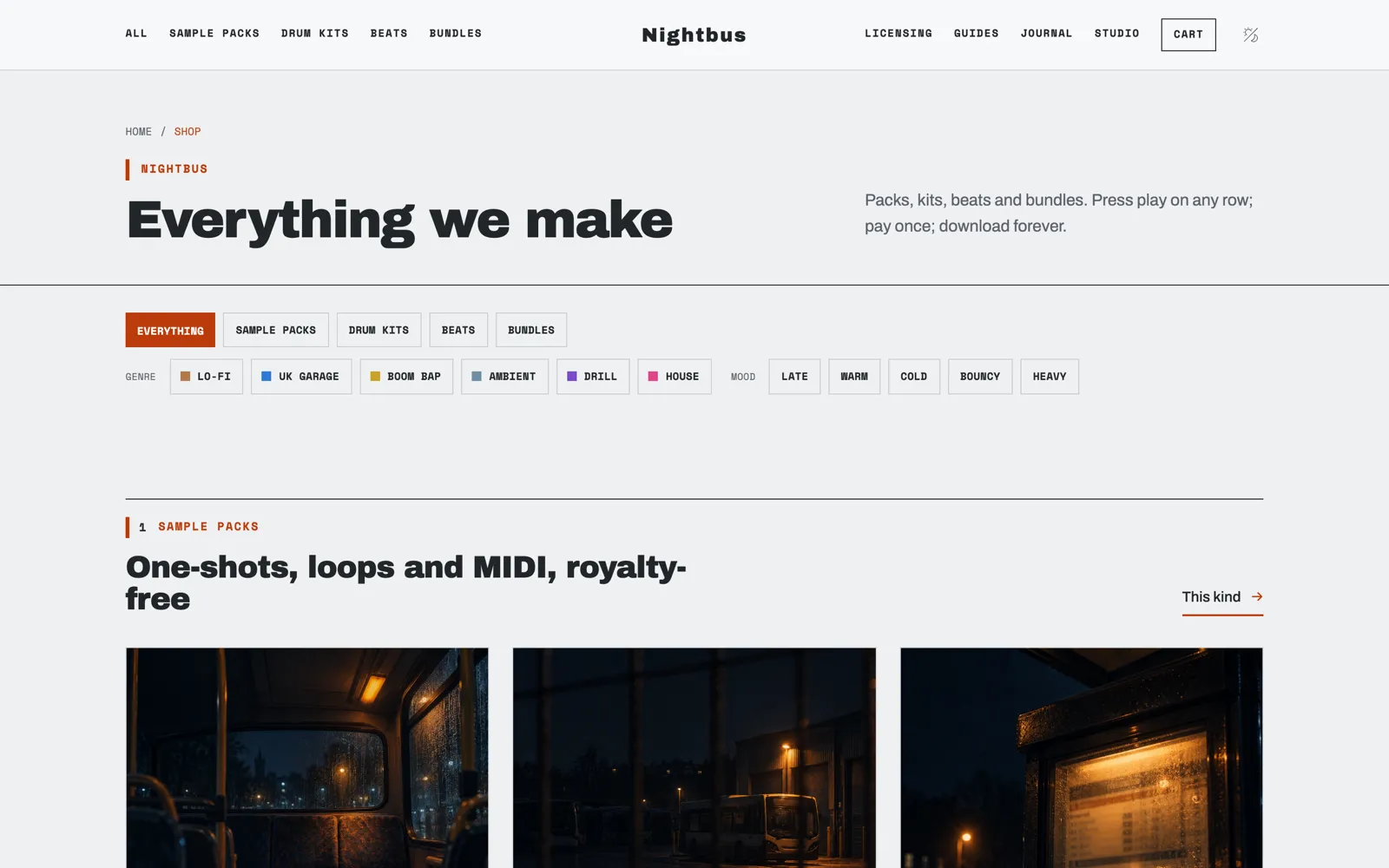 Nightbus — Shop