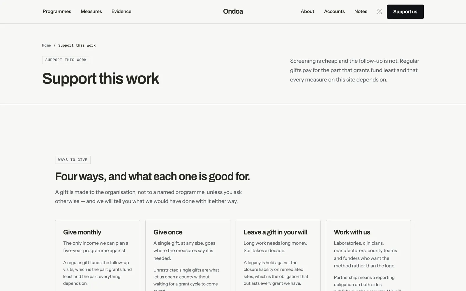 Ondoa — Support this work