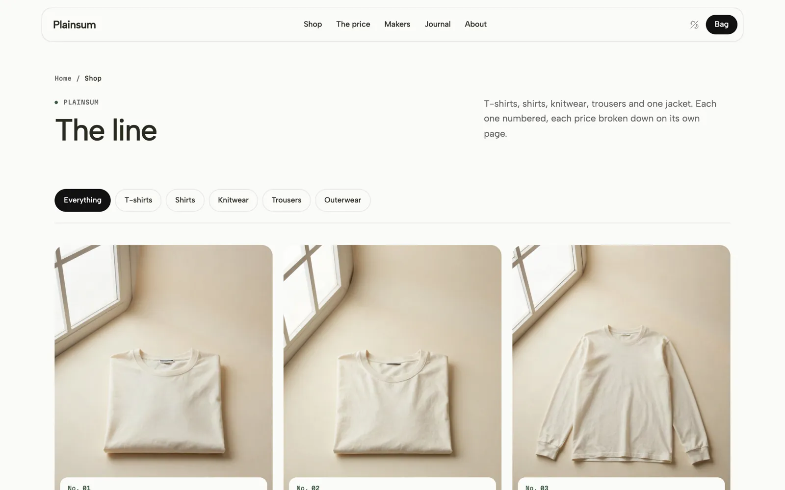Plainsum — Shop